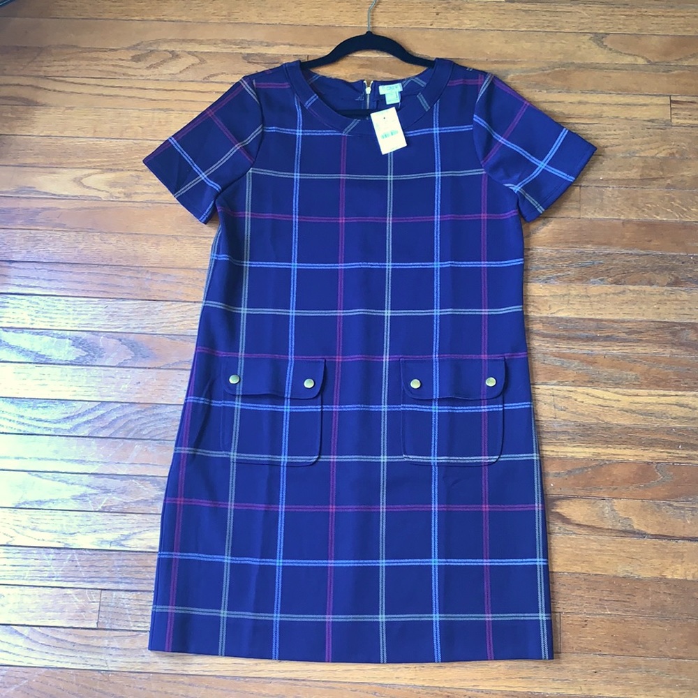 J. Crew Plaid Shift Dress